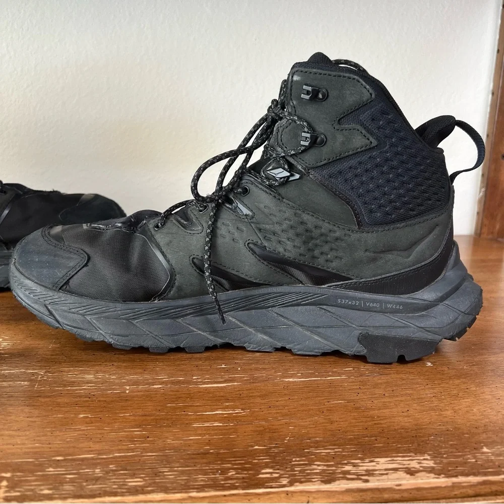 Hoka Black Rugged Sole Boots